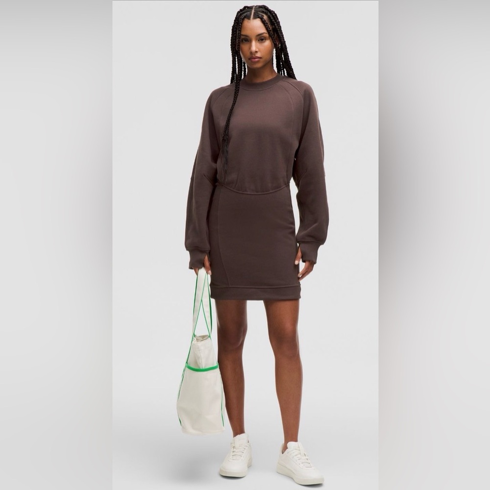 Lululemon Scuba long-sleeve Dress Espresso size 6